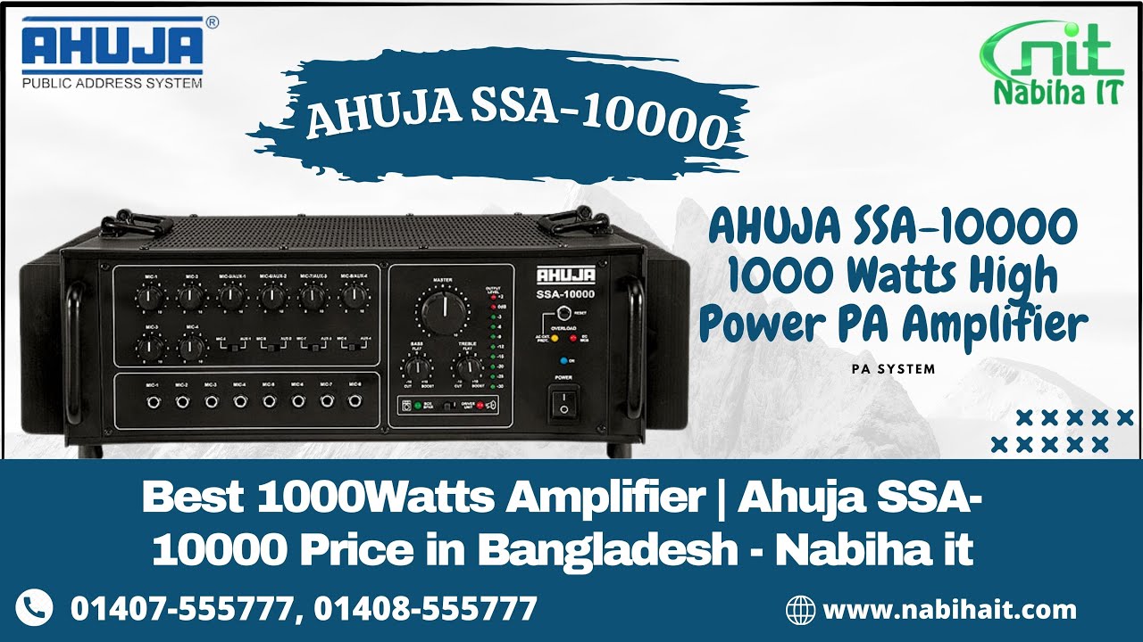 AHUJA SSA-10000 HIGH POWER 1000 WATTS PA AMPLIFIERS Call-01407-555777,01408-555777 #AhujaSSA10000