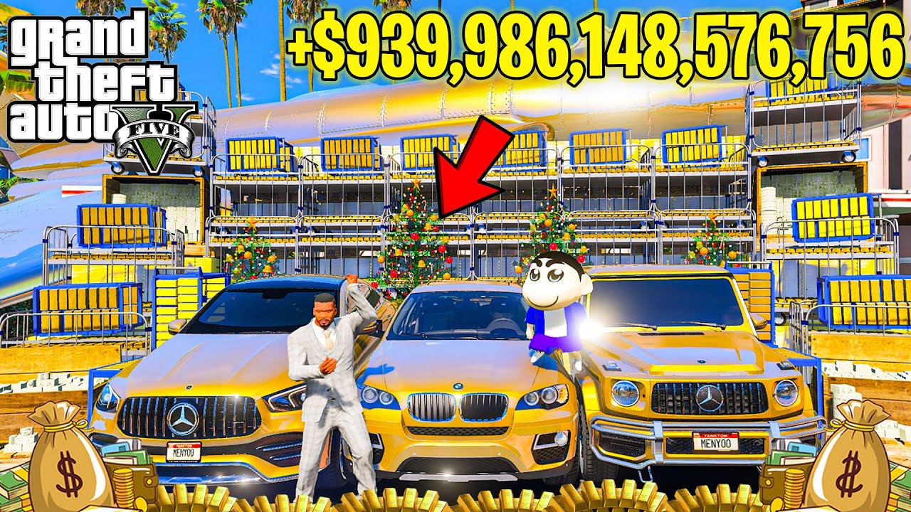 FRANKLIN TOUCH ANYTHING BECOME GOLD || EVERYTHING IS FREE IN GTA 5 !