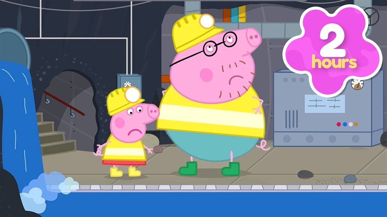 Peppa and Daddy Pig go UNDERGROUND 💦 Peppa Pig Full Episodes | 2 Hours