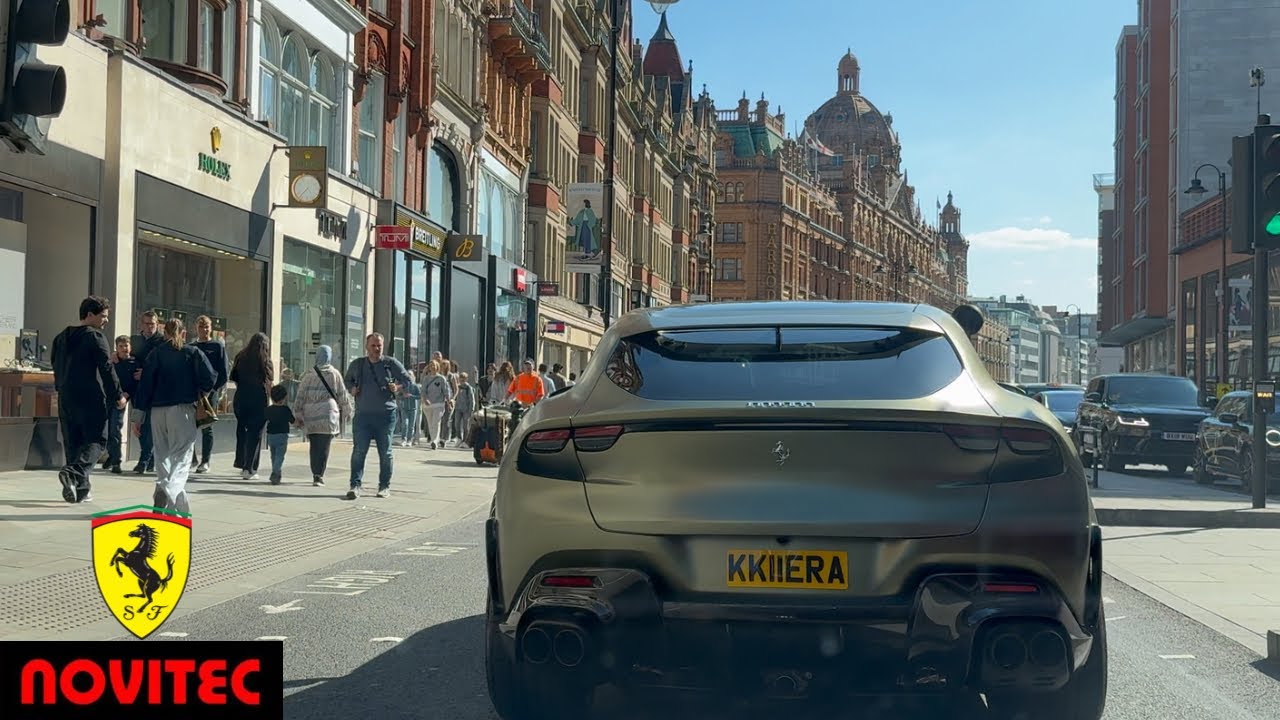 WOW! NOVITEC Ferrari Purosangue WAKES UP London! W/ INSANE EXHAUST SOUNDS & Reactions!