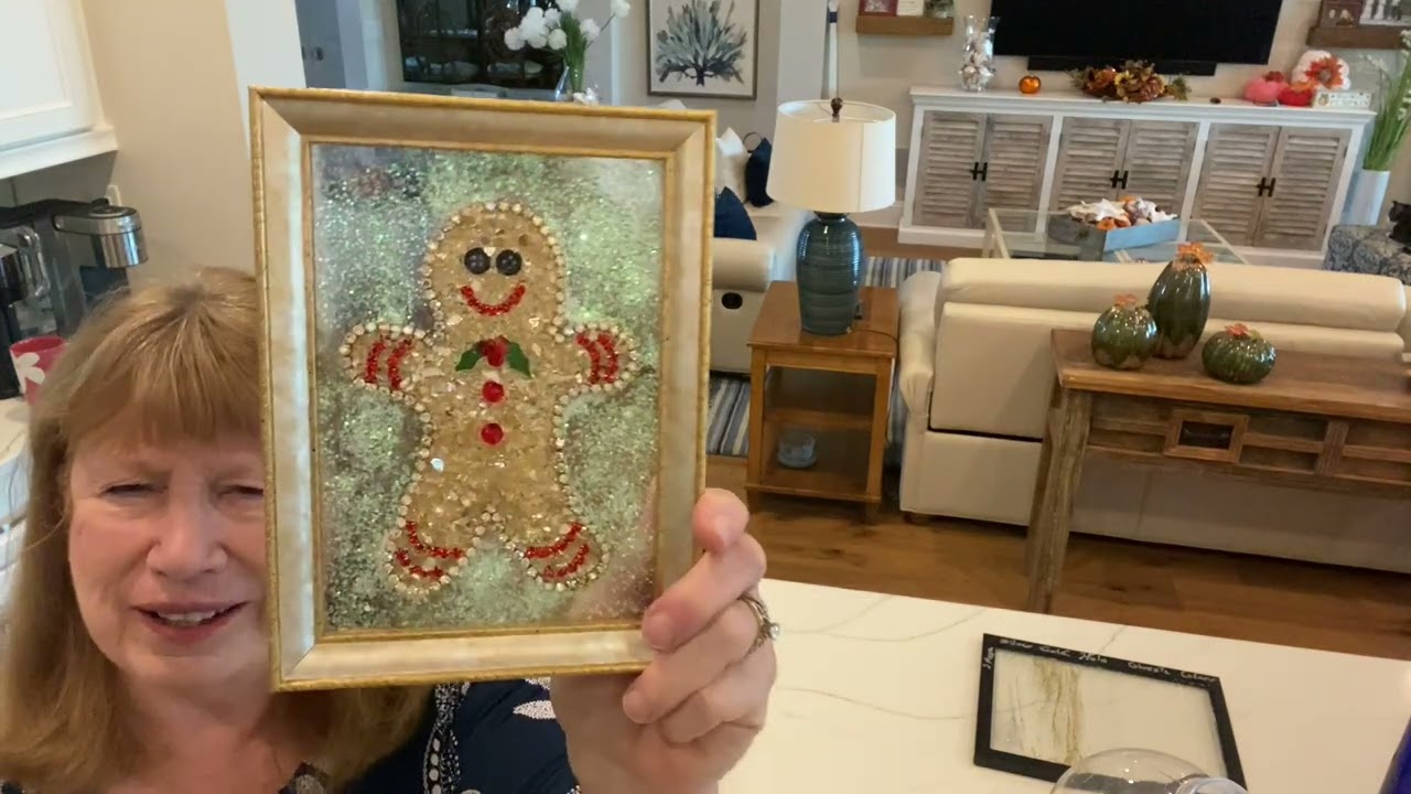 # 121 HOW TO MAKE A GINGERBREAD MAN WITH GLASS AND MOD PODGE , NO RESIN NEEDED, GLASS ART