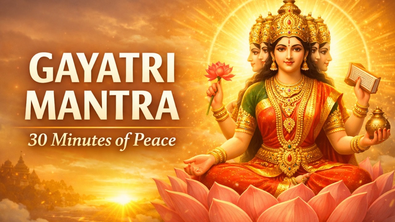 🌸Gayatri Mantra 🌸– 30 Minutes Deep Meditation🔱 | 👉Divine Visual Experience AI