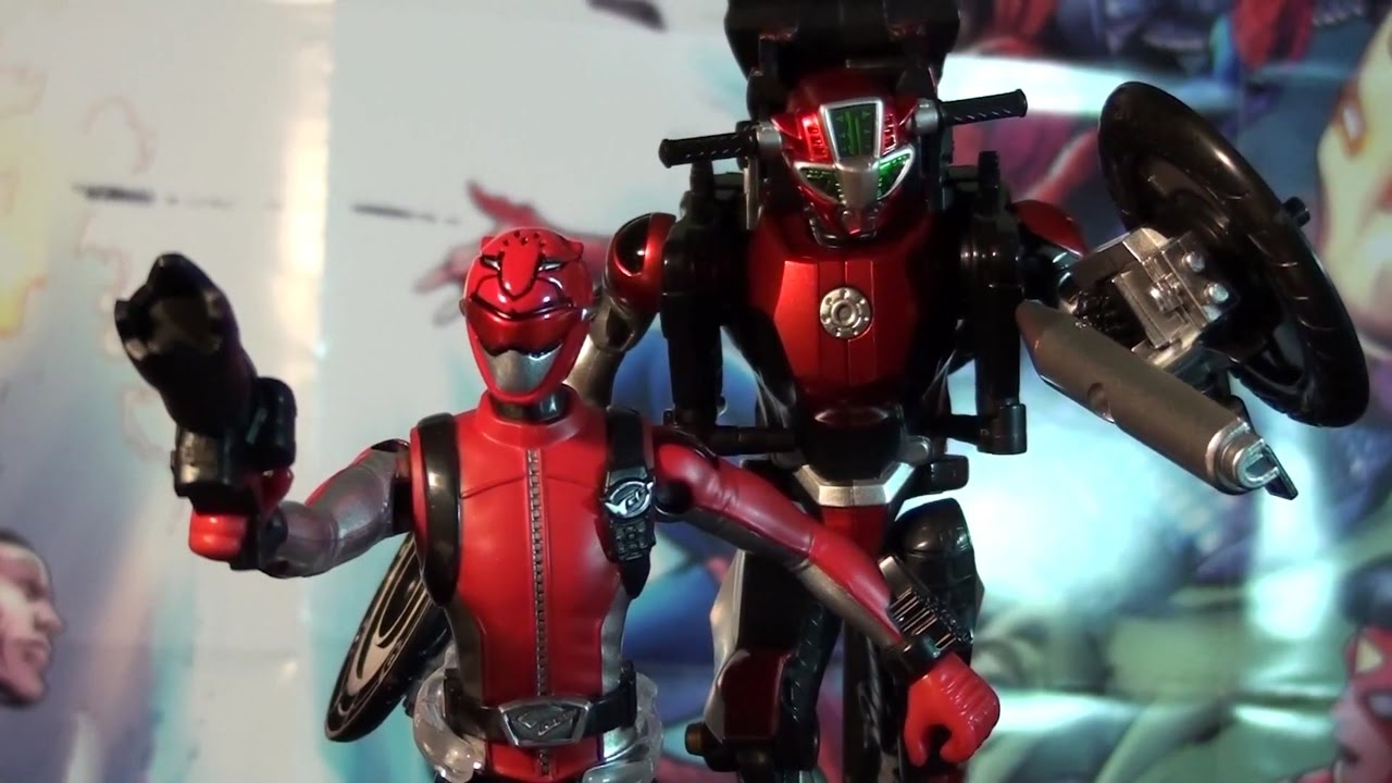 R191 Bandai MBAF Go-Busters Red Buster Cheeda Nick Power Rangers Beast Morphers Figure Set Review