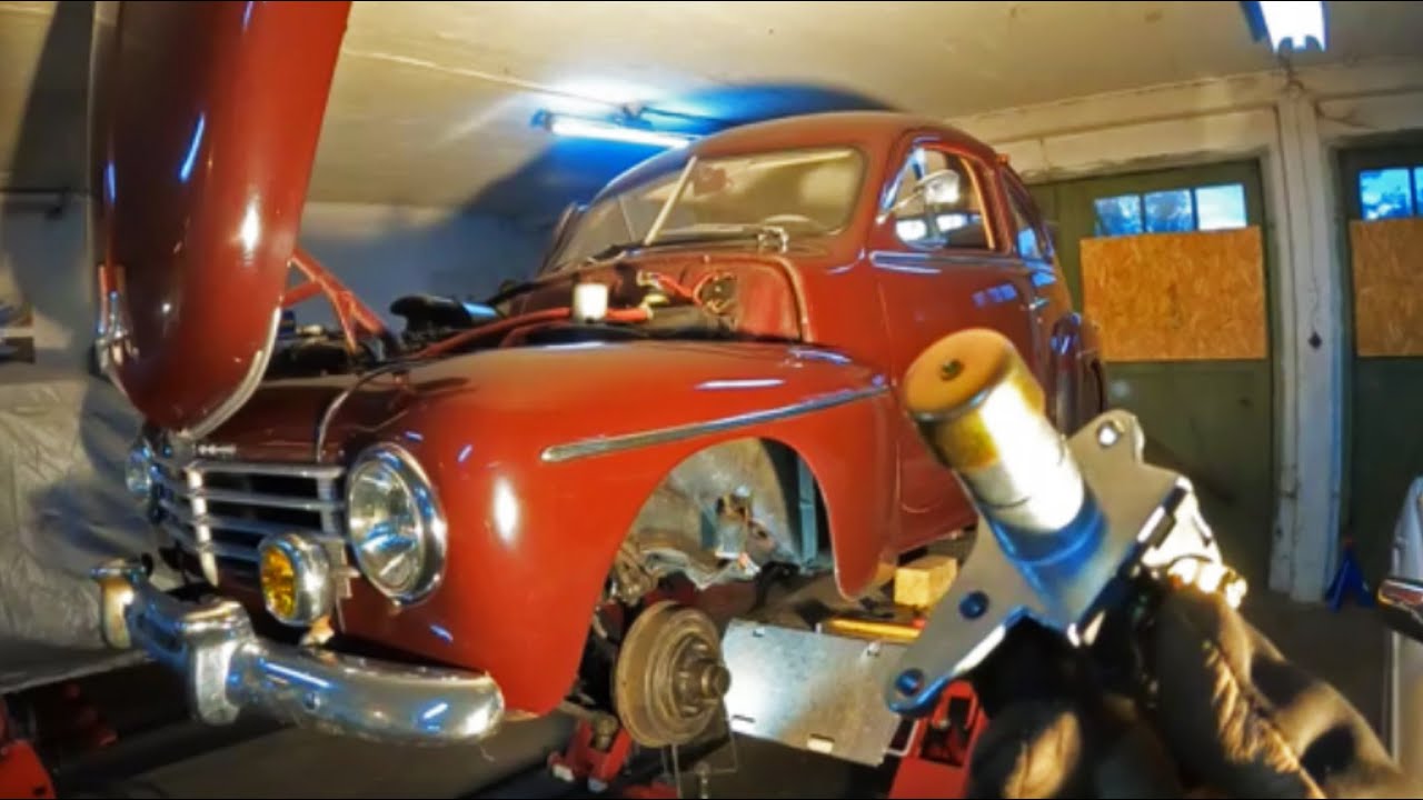 Svagt ljus på PVn. Byter fotomkopplare. Volvo PV 444 ES 1953 6 volt.