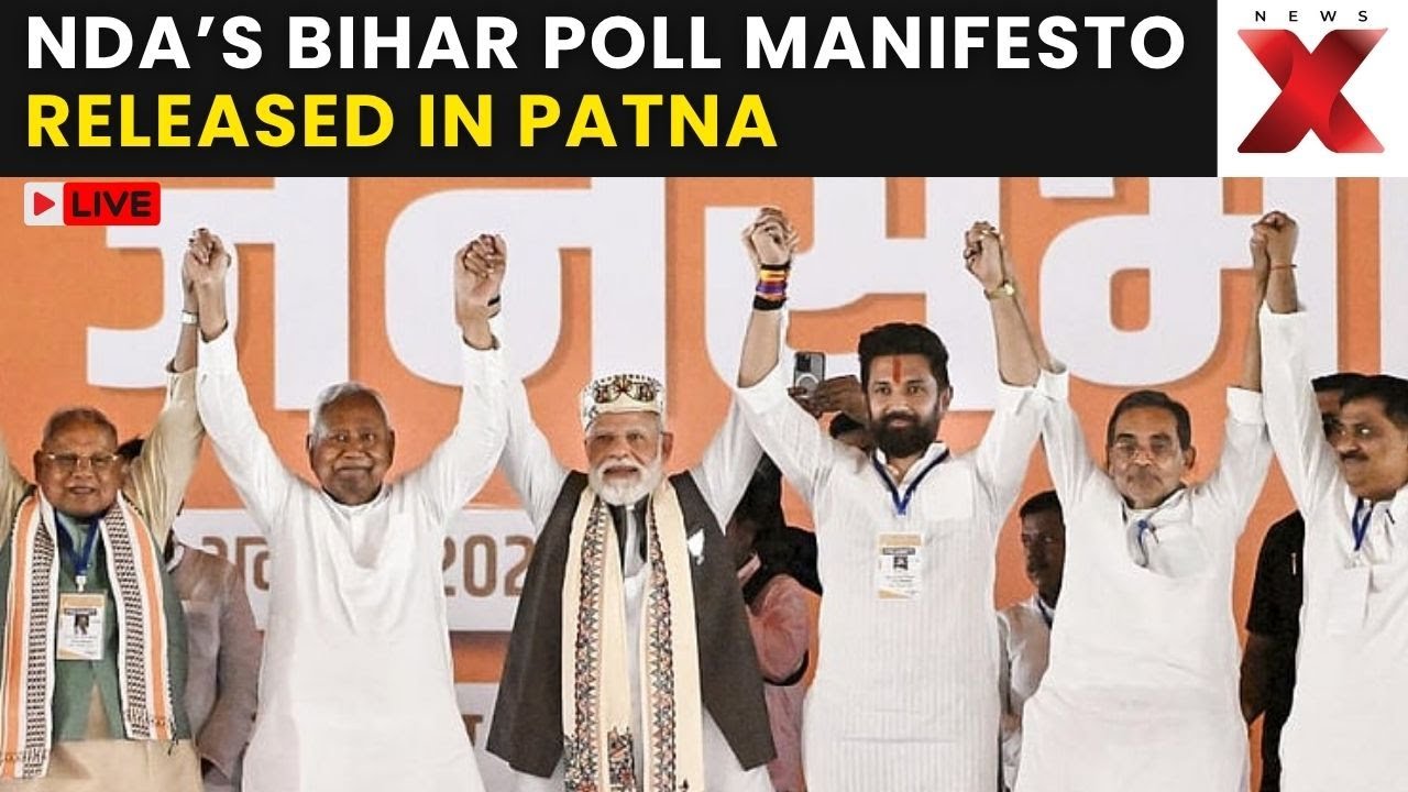 Bihar Elections LIVE: NDA Releases Joint Manifesto for Bihar Assembly Elections in Patna | NewsX