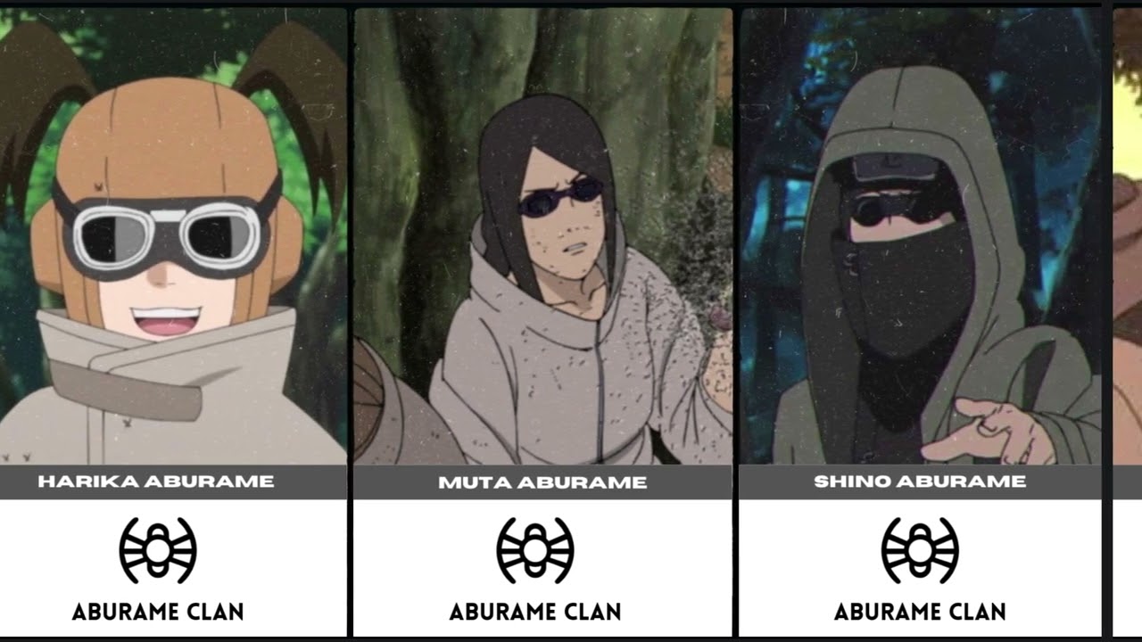 ALL KNOWN ABURAME CLAN MEMBERS IN NARUTO & BORUTO