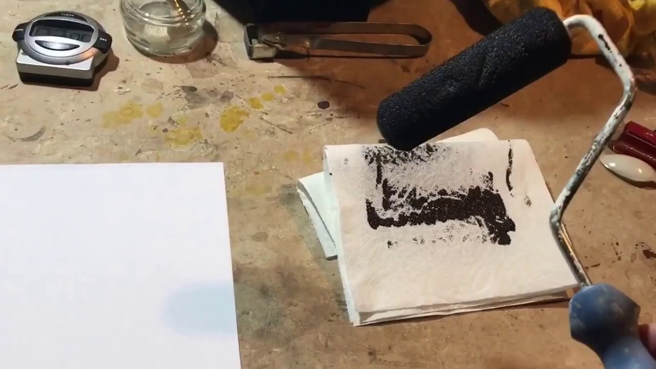 Applying Asphaltum to an Ambrotype