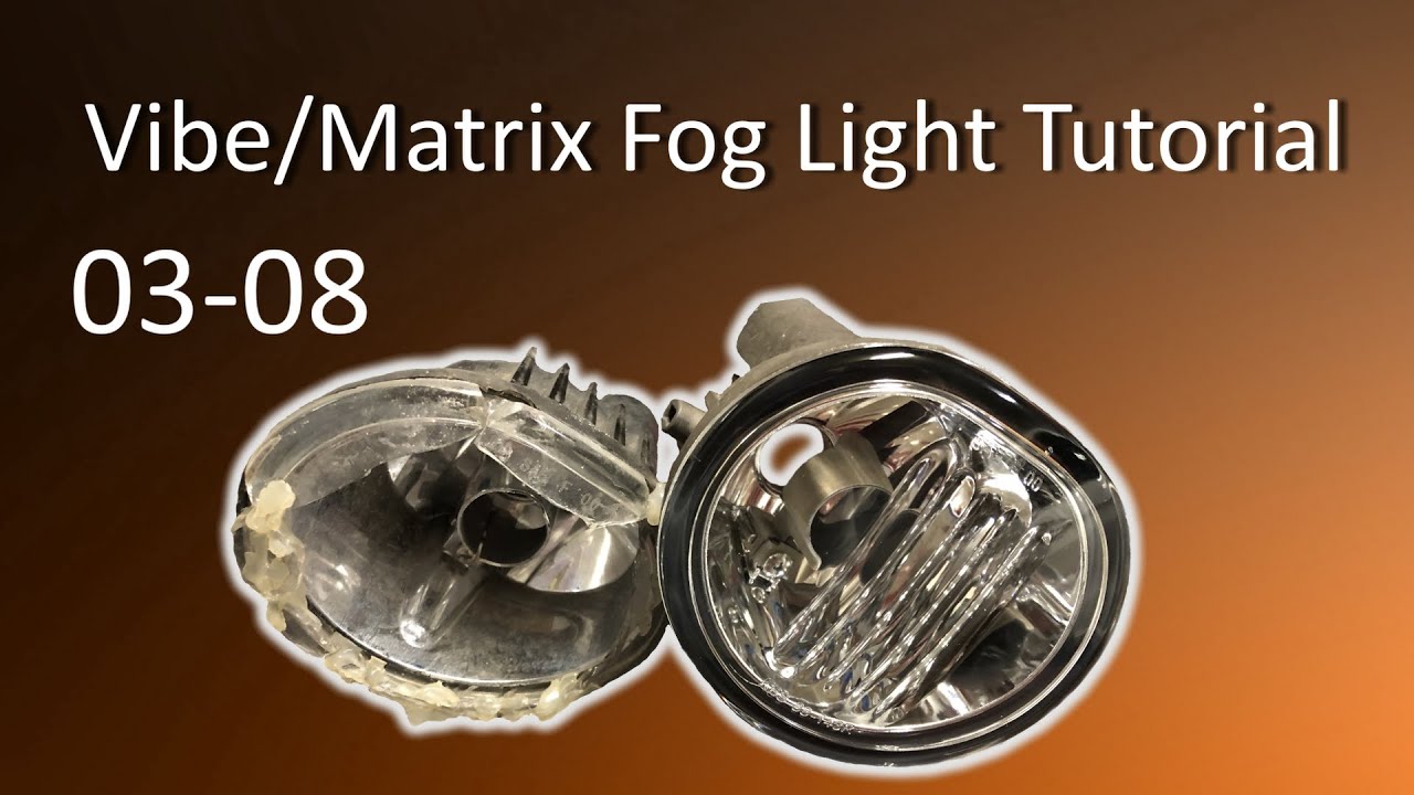 03-08 Pontiac Vibe/ Toyota Matrix Fog Light housing assembly replacement Tutorial