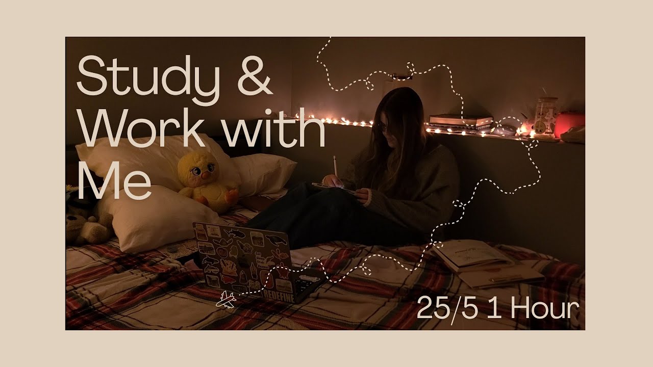 Study & Work With Me - 1 hour - With Rain