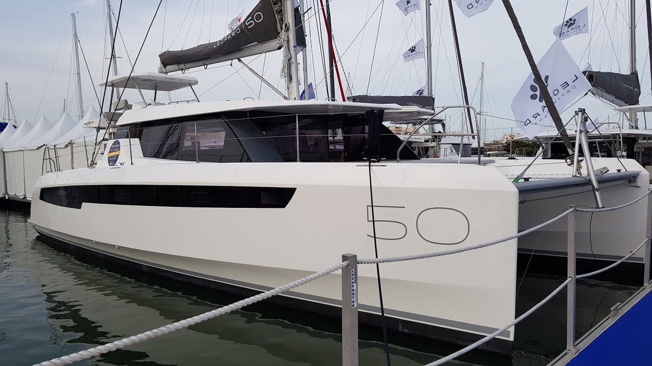 Leopard 50 L catamaran 2018 walkthrough at La Grande Motte