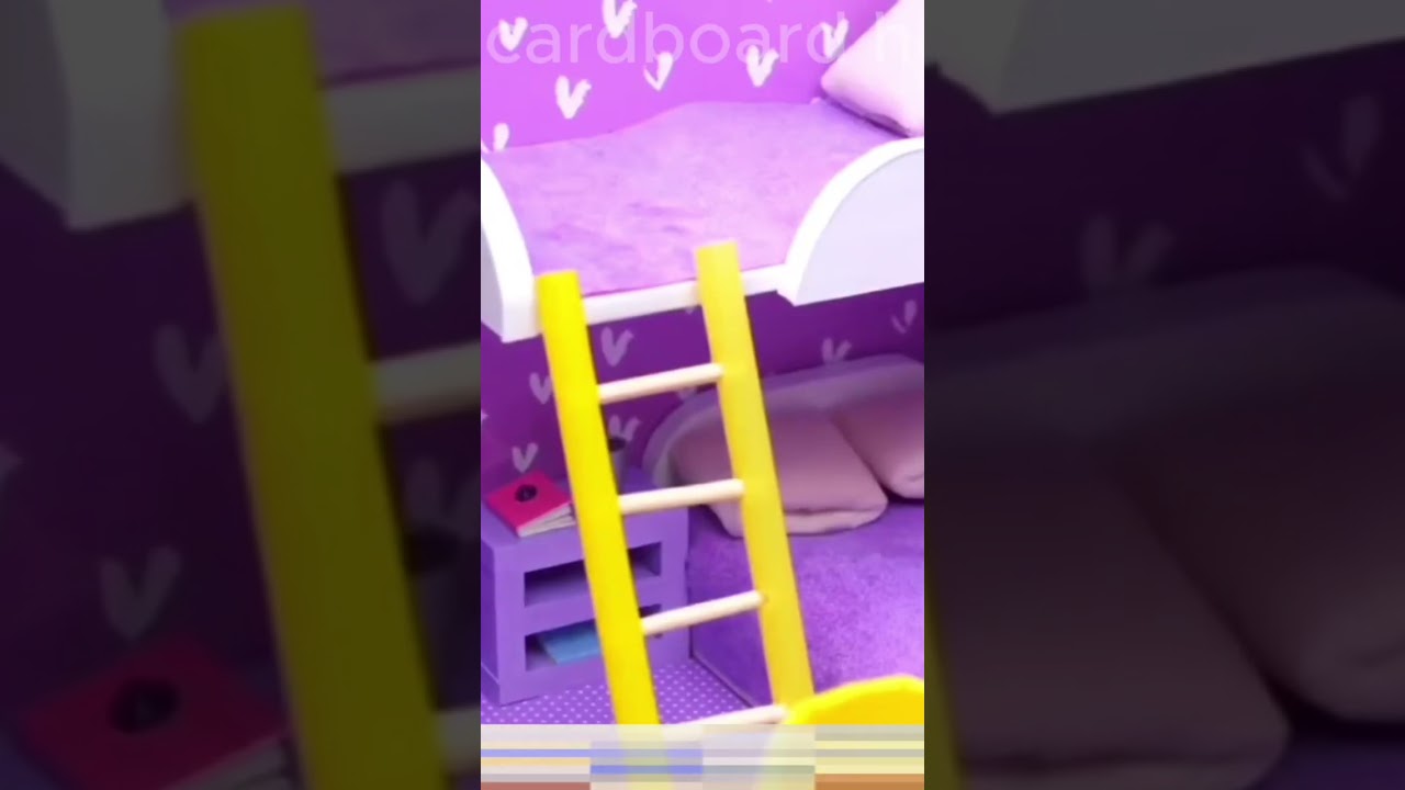 Build a cute miniature room #cardboard #diy #minicardboardhouse