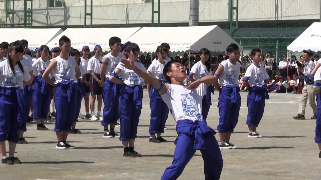 両国高校体育祭2017 応援団 エール 青軍