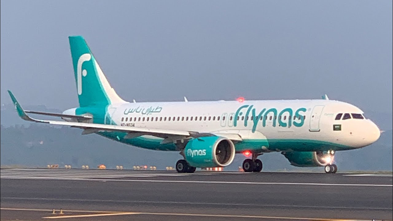 Flynas A320neo beautiful takeoff | Calicut to Riyadh | HD | Close up view | Flight spotting