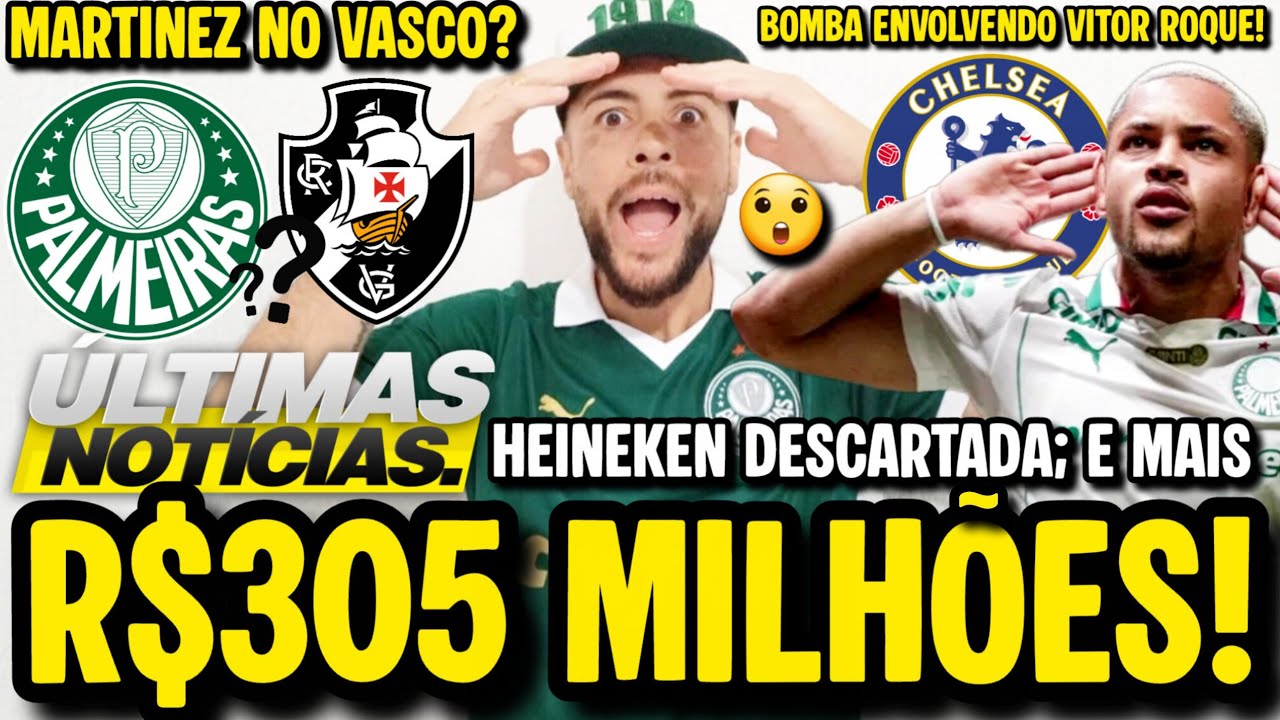 BOMBA ENVOLVENDO VITOR ROQUE! PALMEIRAS E VASCO NEGOCIAM MARTÍNEZ? DATA DA VOLTA DE PAULINHO; E MAIS