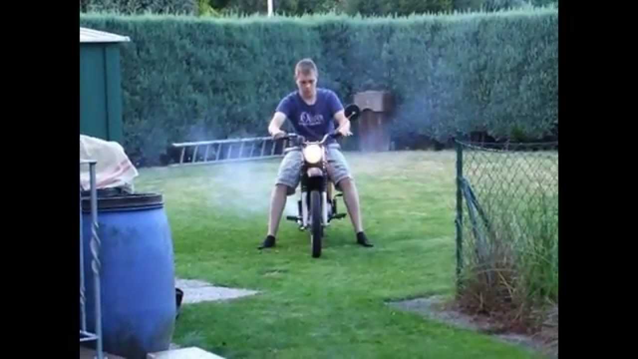 Simson S51 Wheelie Fail