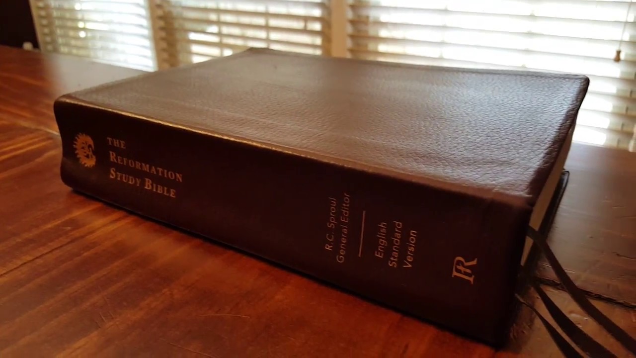 The Reformation Study Bible (2015) in Burgundy Genuine Leather Cowhide cover