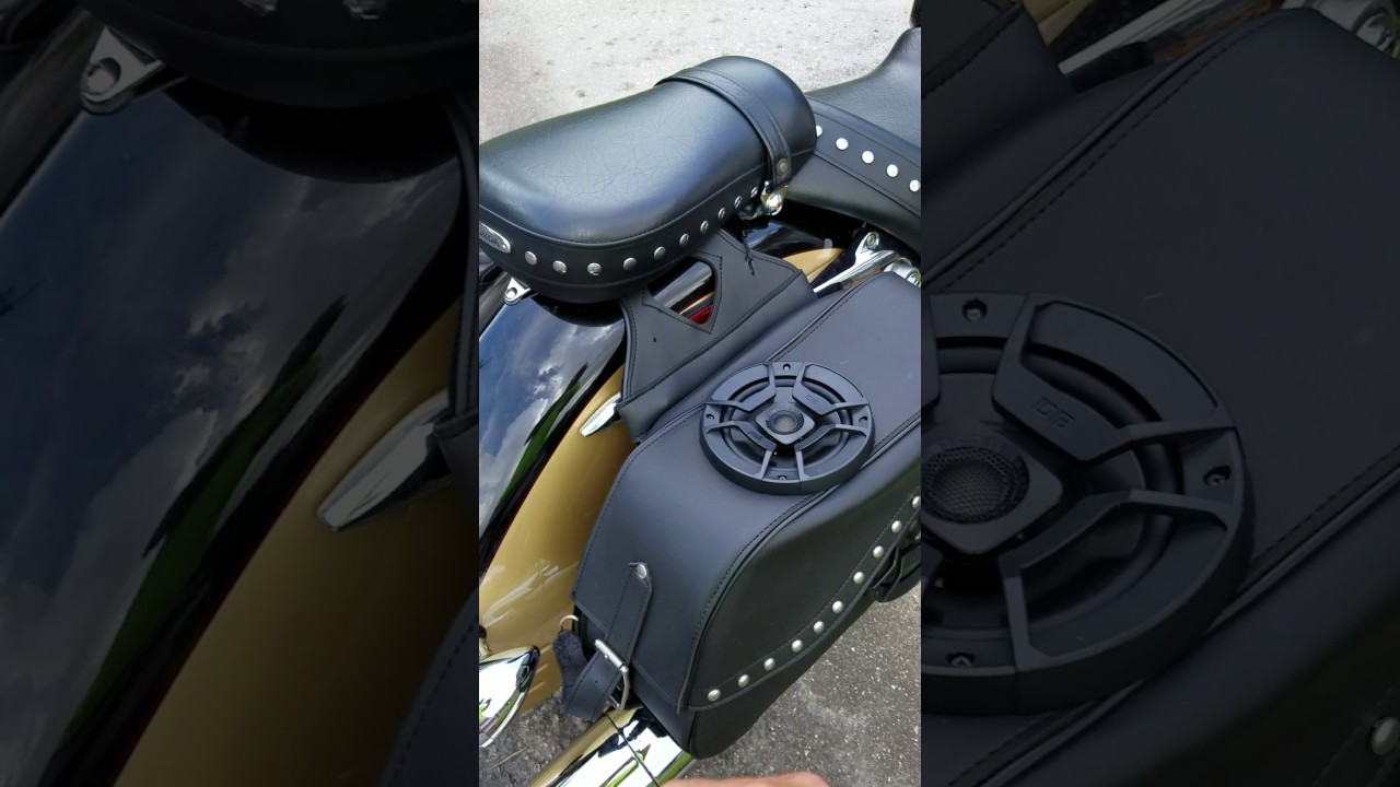 8 speakers 2 amplifiers on a motorcycle , one of the best sound system i ever hear without a fairing