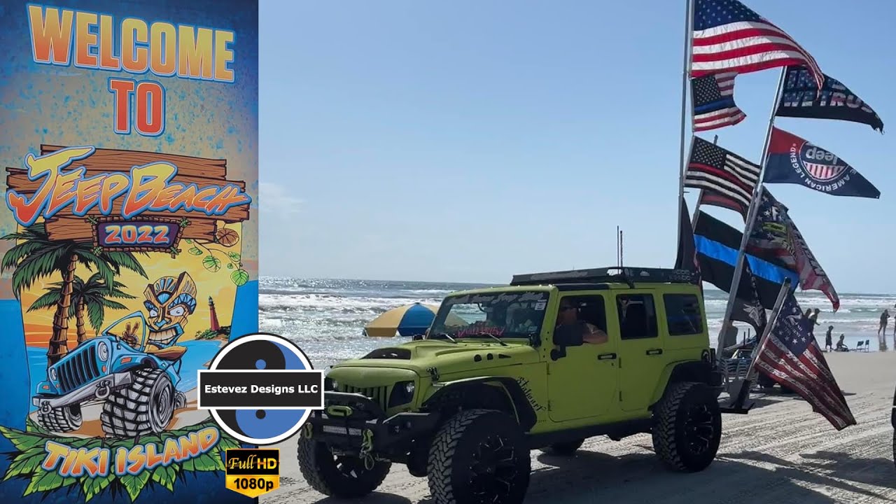 Jeep Beach 2022  | Jeep Parade | Daytona Beach, Daytona, FL (Full HD 1080p)