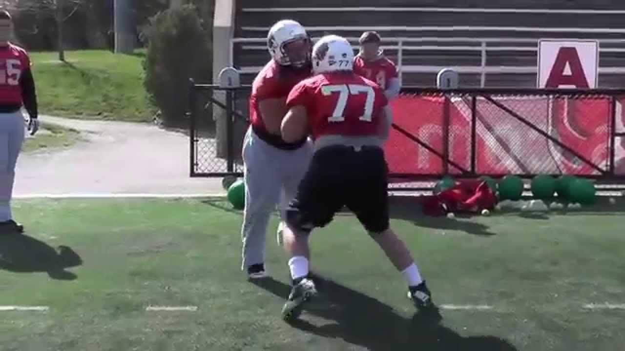 FOOTBALL BLOCKING DRILLS USING MEDICINE BALL John Strollo