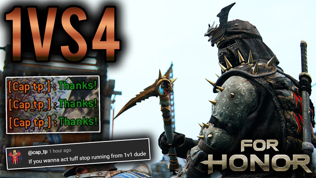 Двойной бой 1 против 4 против токсичных врагов [For Honor]