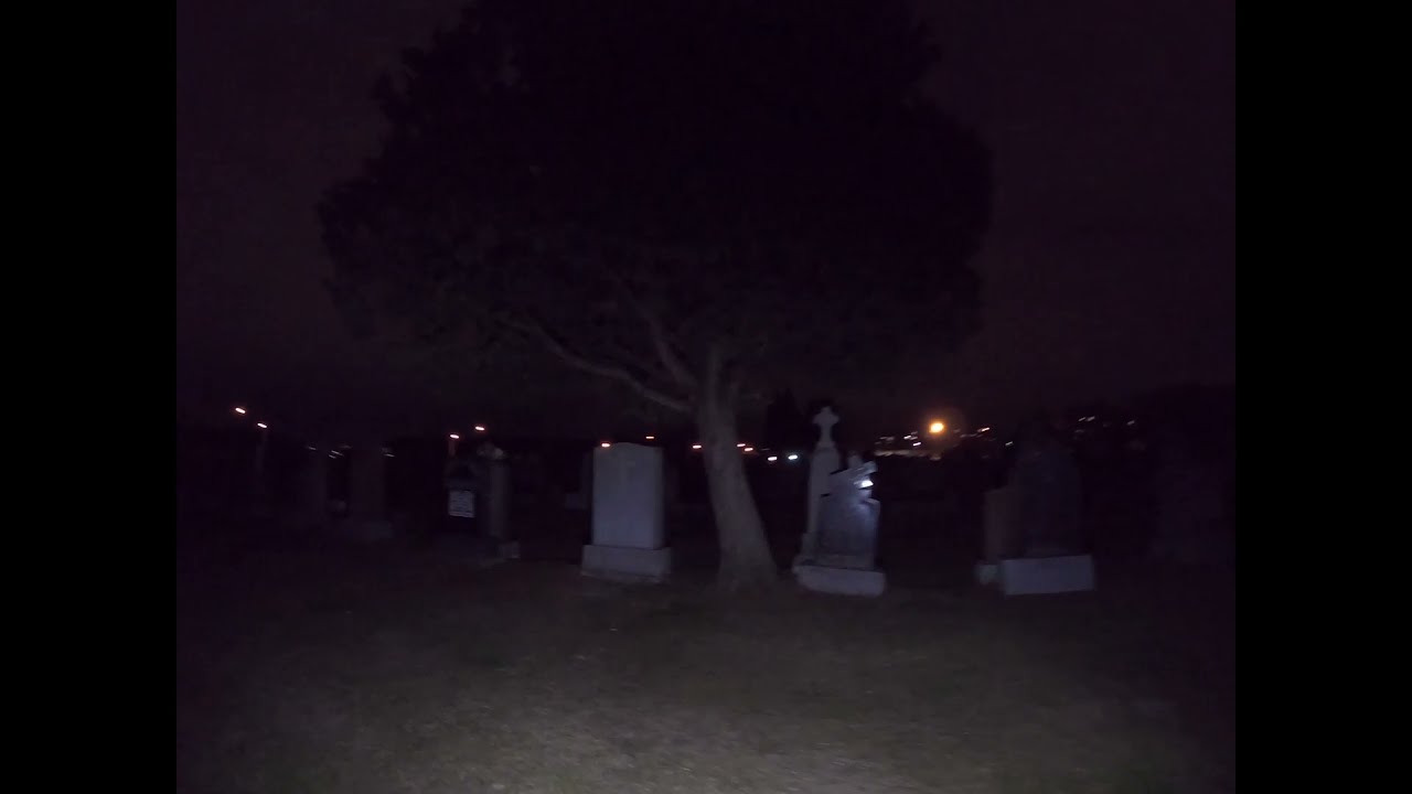 Walking accross graveyard at night by myself