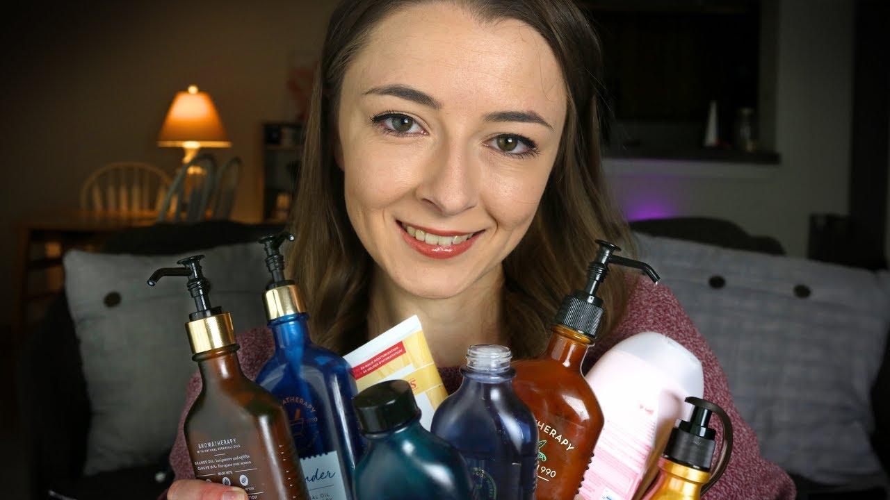 ASMR-массаж с 8 различными лосьонами и маслами | Массаж лица, рук и плеч