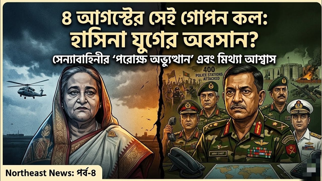 ৪ আগস্টের সেই গোপন কল : যেভাবে পতন হলো শেখ হাসিনা সরকারের | Northeast News পর্ব - ৪