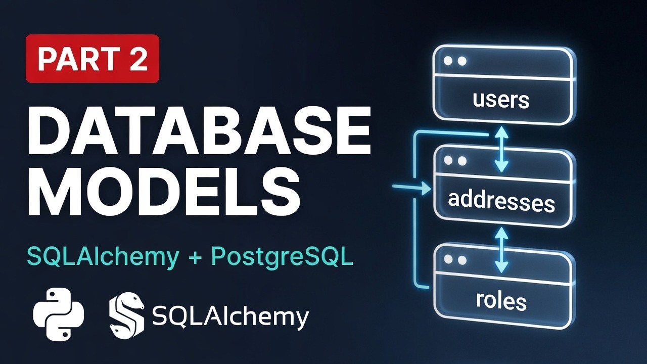 🔴 LIVE Part 2: Building Database Models for Zomato Clone | SQLAlchemy User Model | Python FastAPI