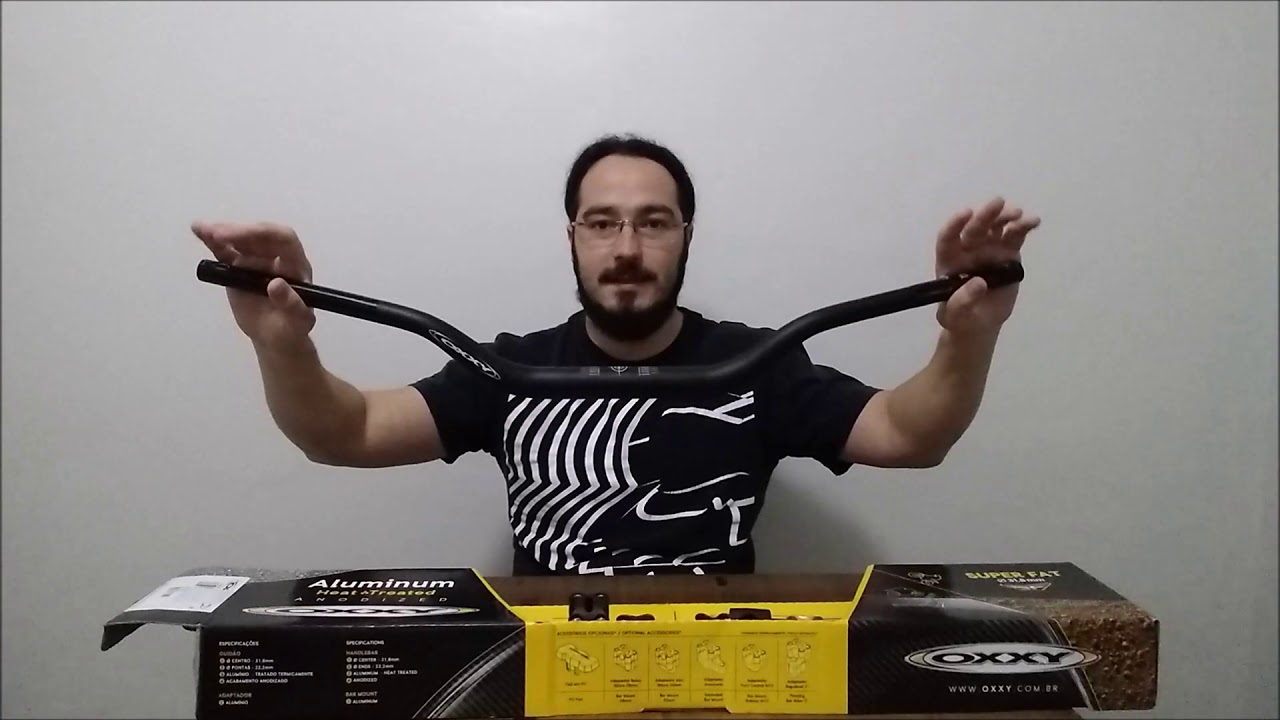 Apresentação e detalhes do guidão Fat Bar Oxxy