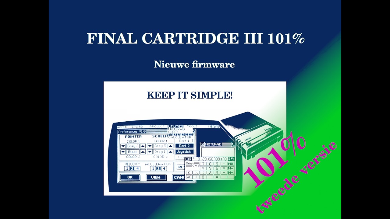 Demonstratie van de Final Cartridge III 101%-firmware