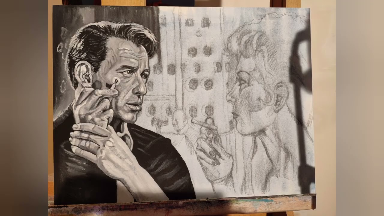 The man with the golden arm #oilpainting 