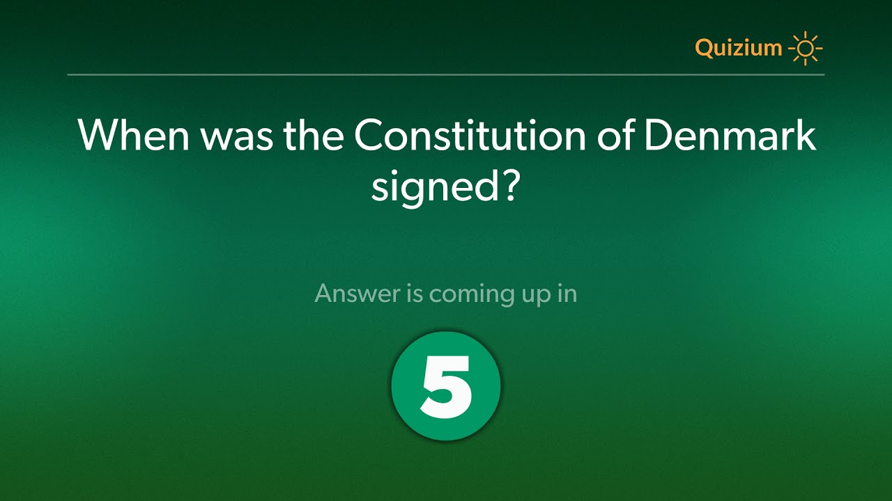 When was the Constitution of Denmark signed?   Denmark Quiz
