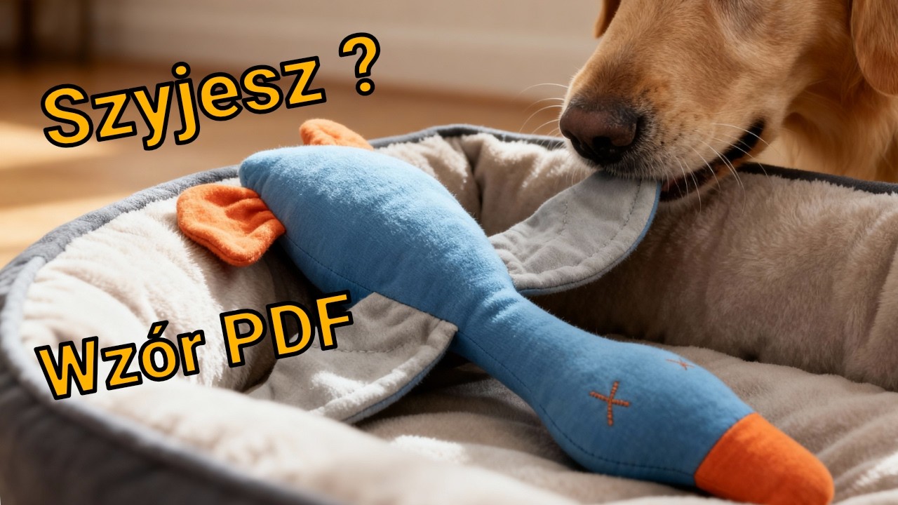 Kaczka pluszak dla psa - uszyj na maszynie krok po kroku