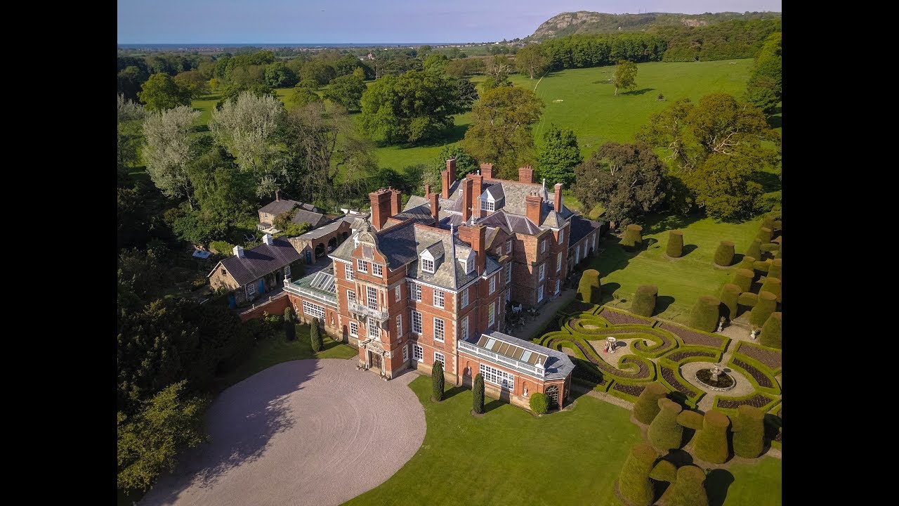 Bodrhyddan Hall from the sky