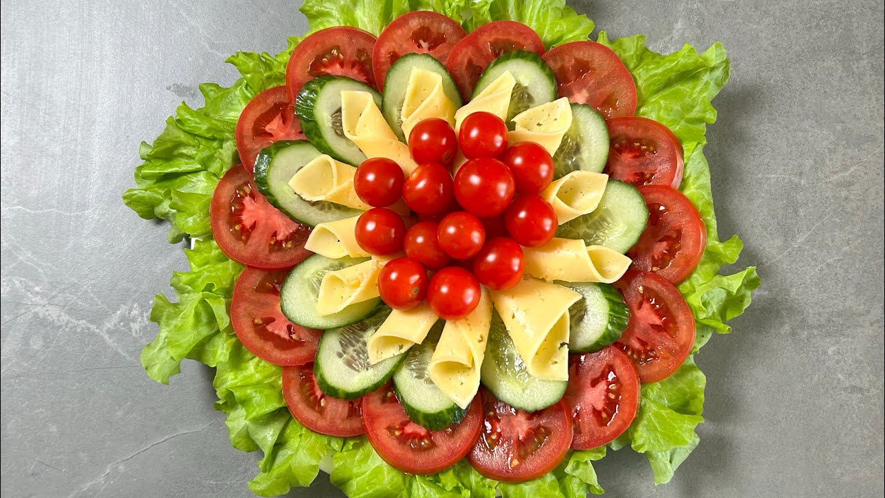 Сырно овощная тарелка на праздничный стол 🥗