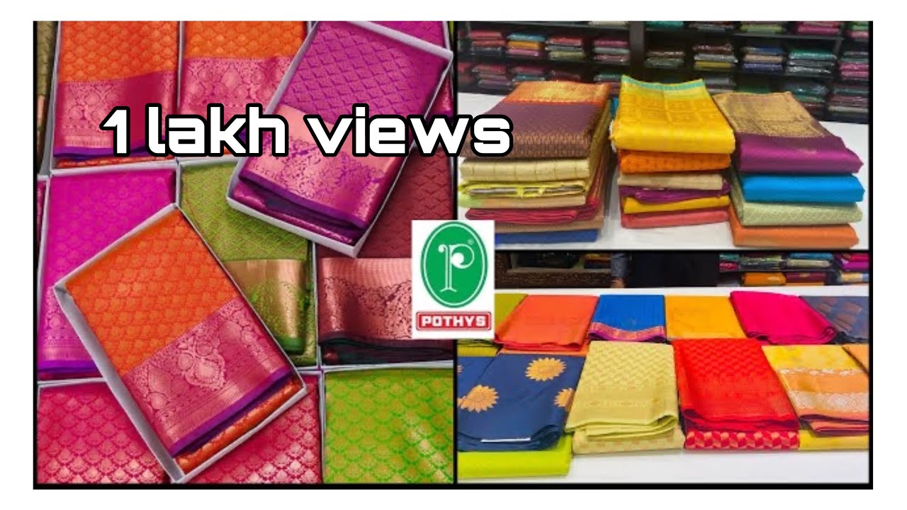 TNagar Pothys pure silk 50% offer sareesCopper zari softy silks sarees|50Rs Runningfabric collection