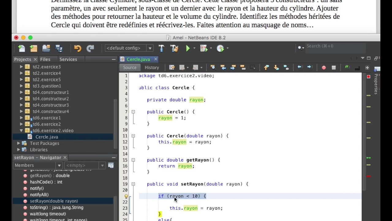 Java héritage exercice