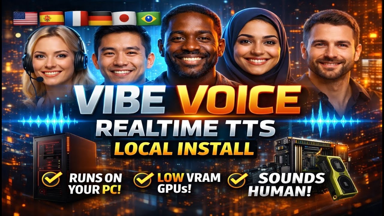 Этот синтезатор речи в реальном времени звучит по-человечески 🤯 | Vibe Voice с поддержкой 9 языко...