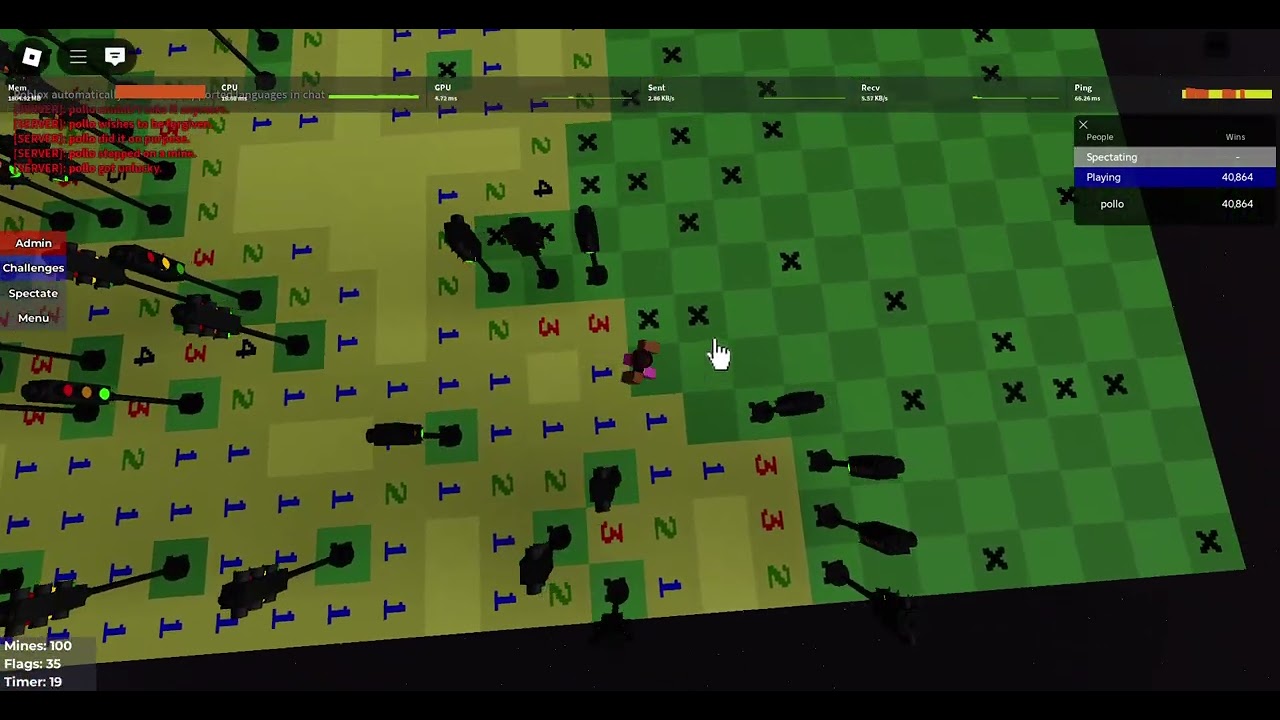 Sub 60 show mines winning at 8:52