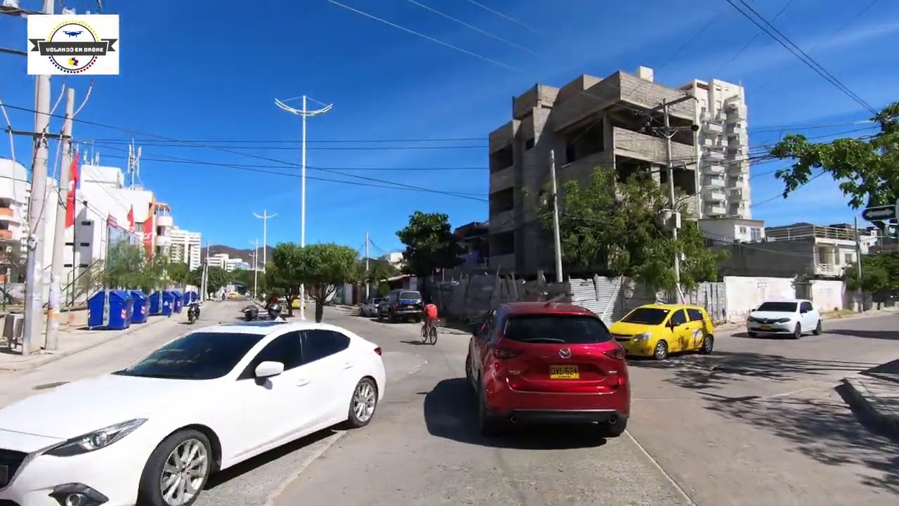 VOLANDO EN DRONE 4K -DRIVING SANTA MARTA -AEROPUERTO- PLAYA SALGUERO - EL RODADERO
