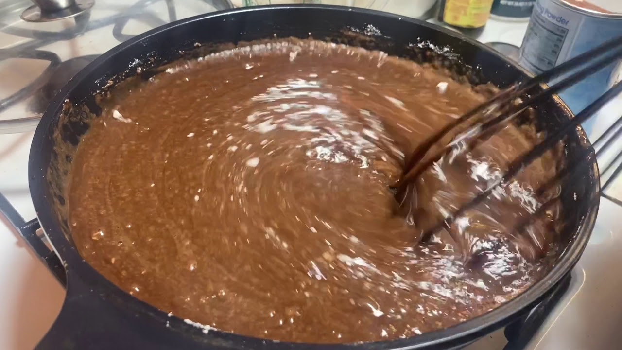 STOVE TOP Skillet Brownies!  NO OVEN NEEDED!!