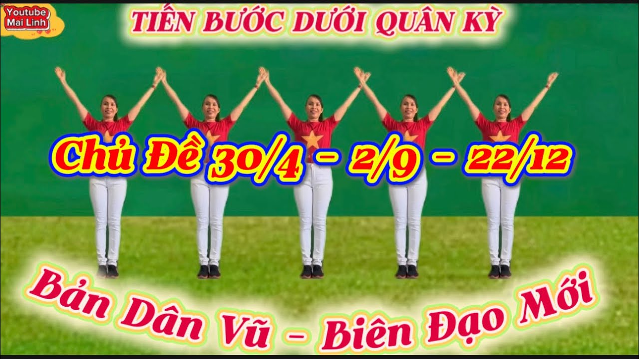 Dân Vũ - TIẾN BƯỚC DƯỚI QUÂN KỲ // biên đạo - Mai Linh // có hướng dẫn và cùng hướng👇