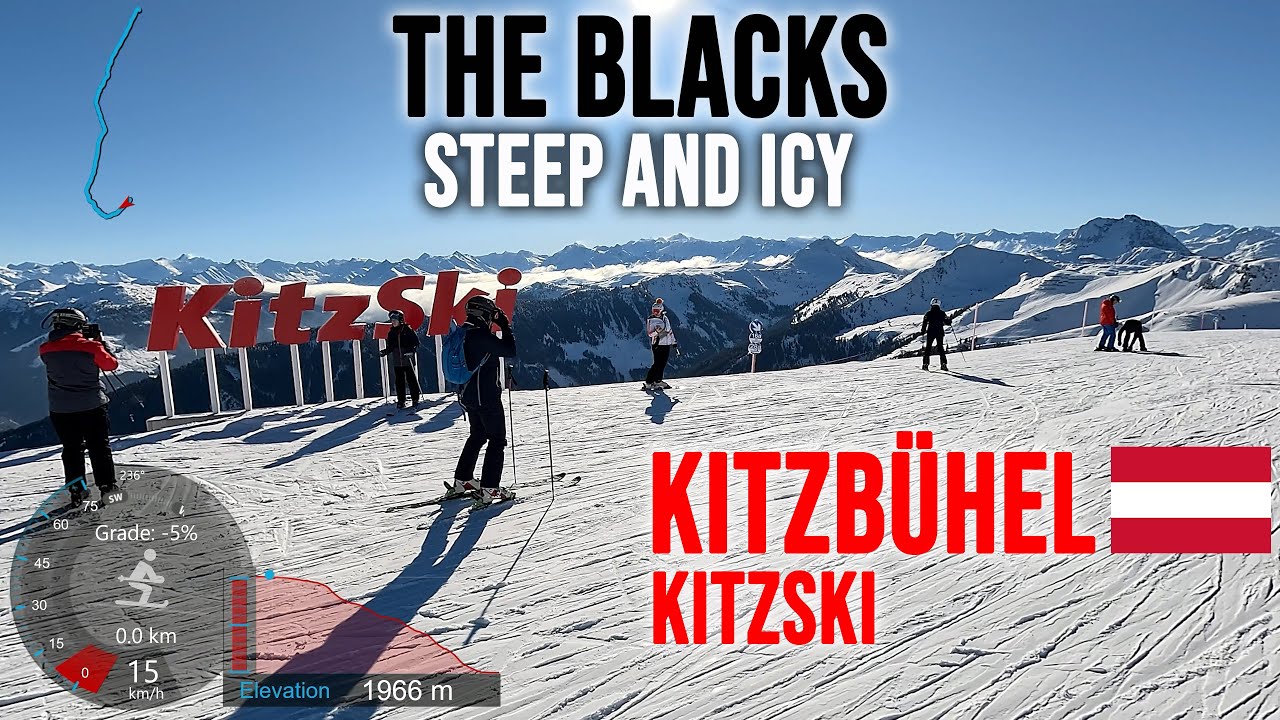 [4K] Skiing Kitzb&uuml;hel KitzSki, The Blacks - Steep and Icy Pistes 38 23 16b, Austria, GoPro HERO13