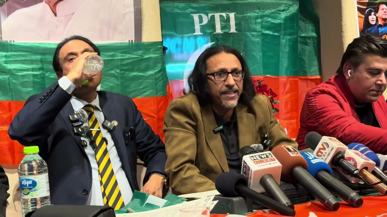 Dr Kamran & Asif butt Manchester press conference for Imran khan pti