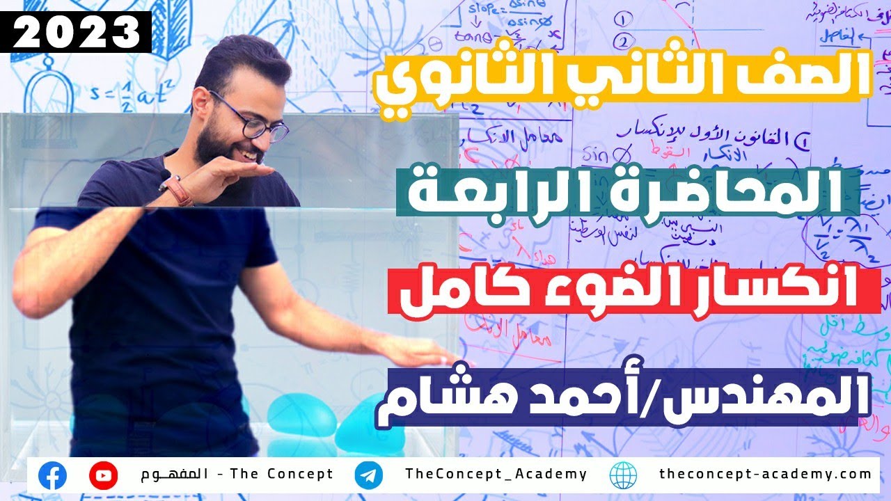 الفيزياء للصف الثاني الثانوي 2023 | المحاضرة الرابعة| انكسار الضوء | مهندس احمد هشام