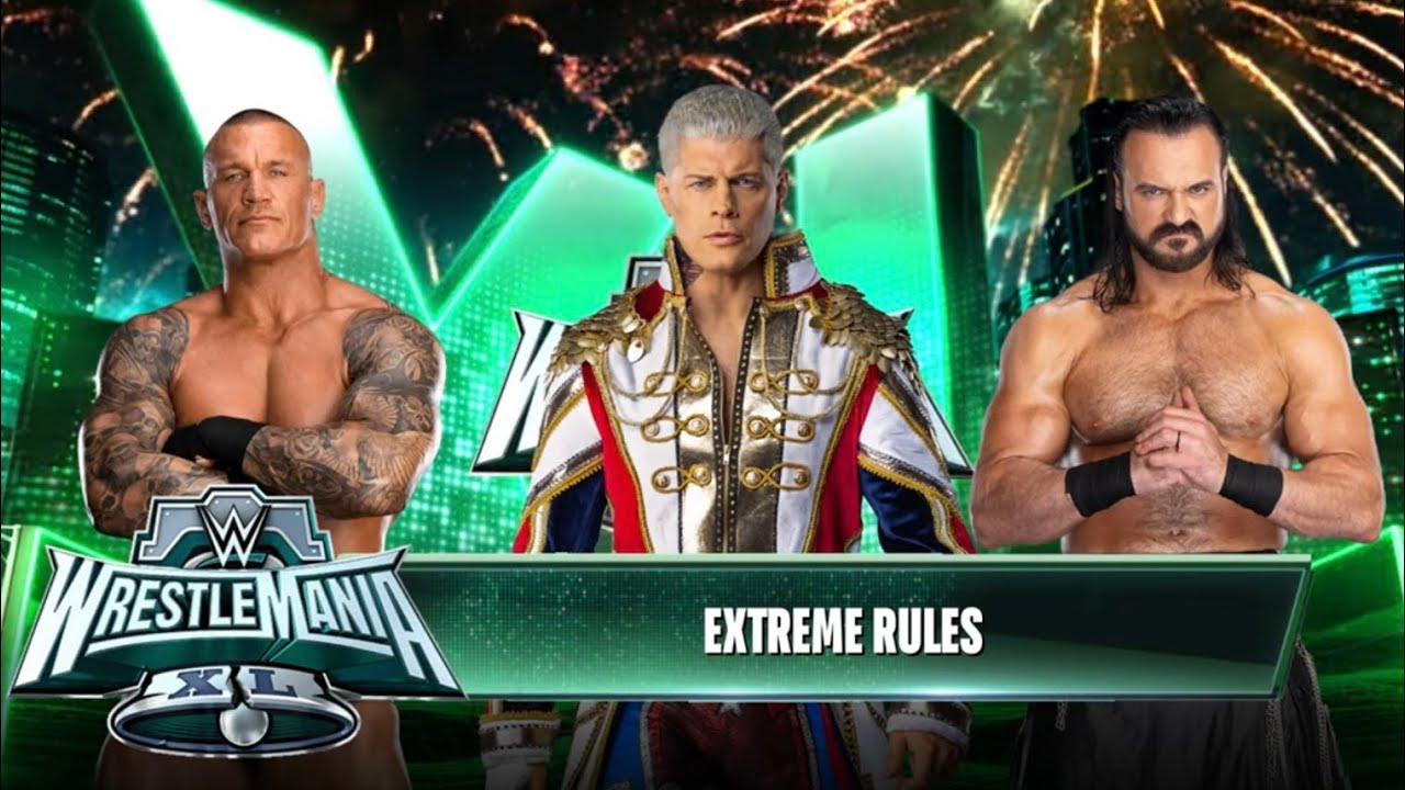 Full Match - Randy Orton vs Cody vs Drew McIntyre: Extreme Rules Match at Wrestlemania XL | WWE 2k24
