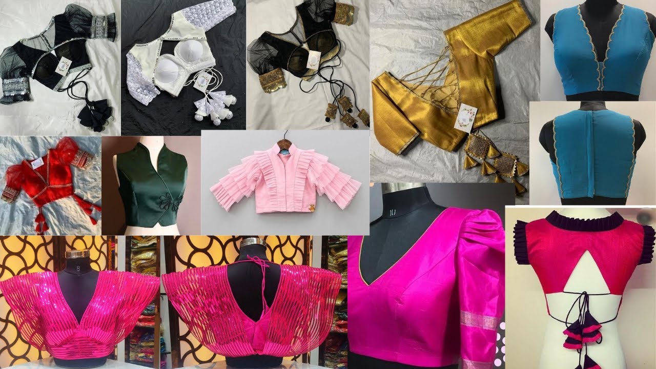 Beautiful blouse design and stylish blouse back neck designs l blouse designs for girls...