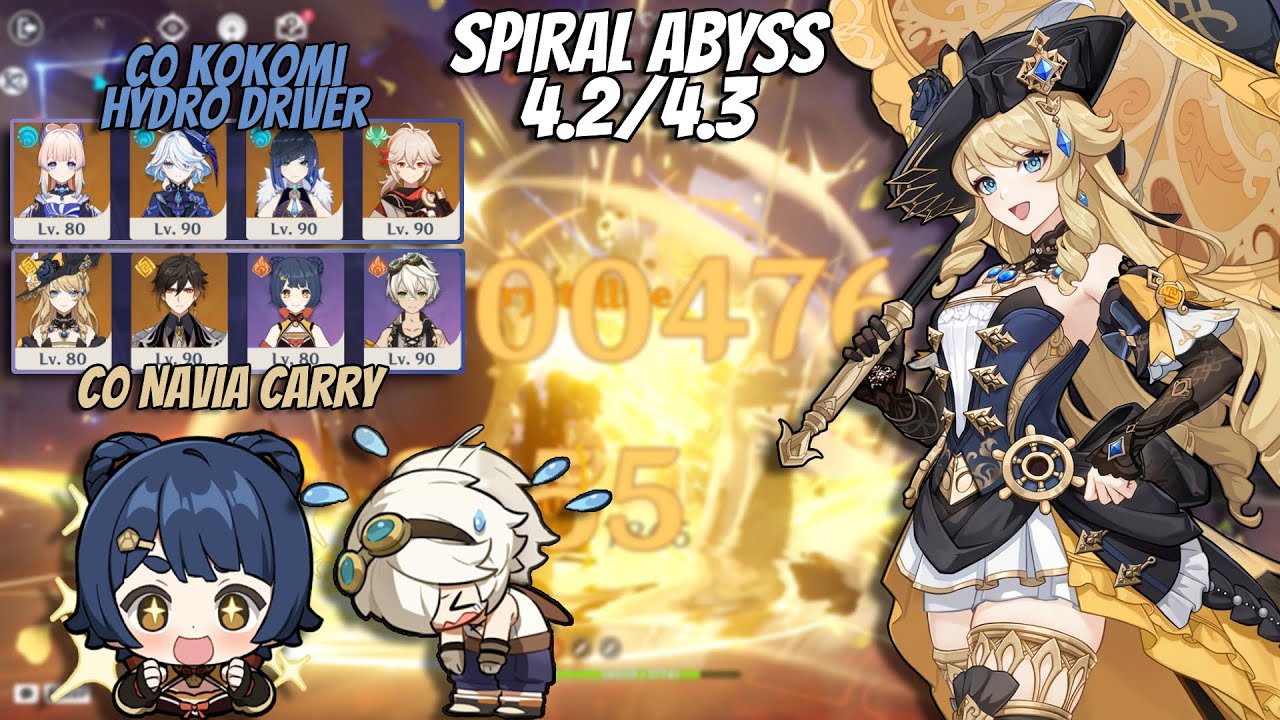 C0 KOKOMI HYDRO DRIVER - C0 NAVIA CARRY | FULL 9✰ Spiral Abyss 4.2/4.3 Floor 12 | Genshin Impact