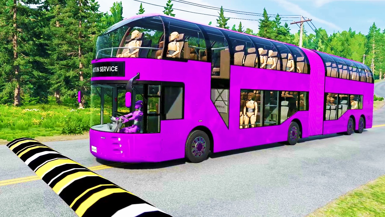 Bus Vs Massive Speed Bumps #7 - BeamNG.Drive