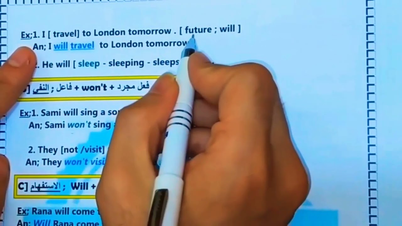 #انكليزي خامس اعدادي/اليونت الثالث_ الدرس 3/ المستقبل البسيط will